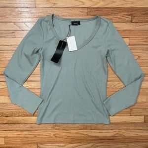 NWT Casall Ribbed Long Sleeve in Reed Green
